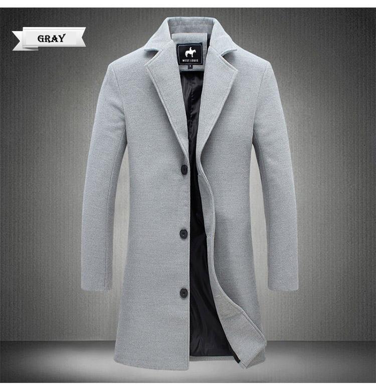 Business overcoat worn