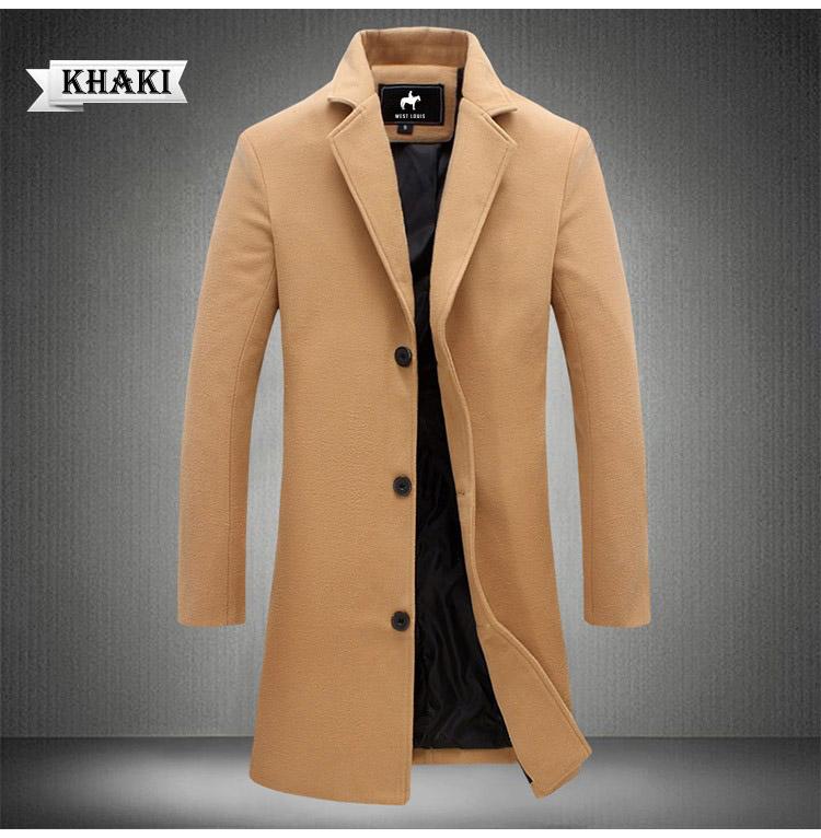 Business overcoat side view