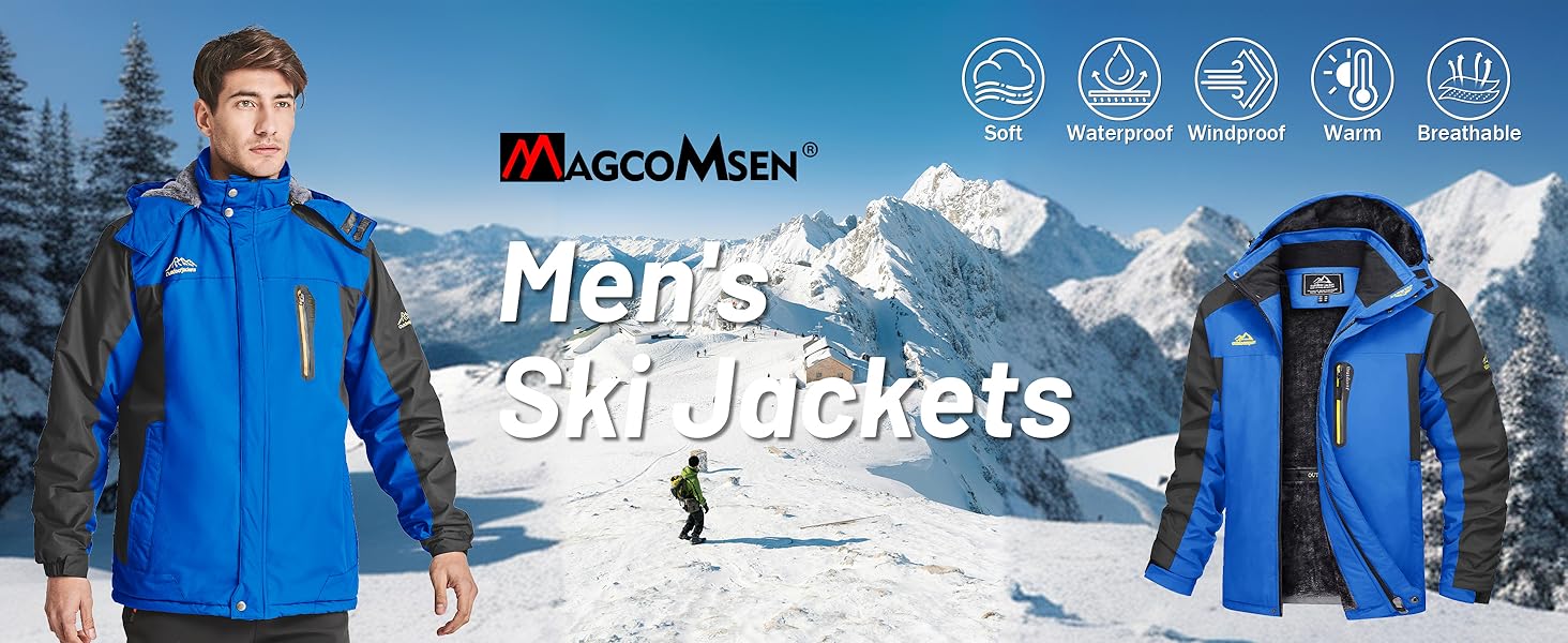 Ski jacket fleece lining detail