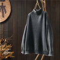 Classic turtleneck knit sweater.