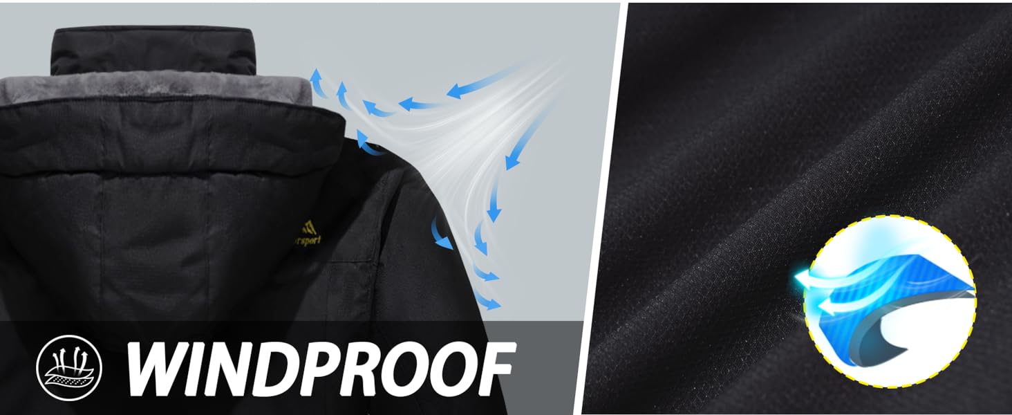 Ski jacket pocket detail