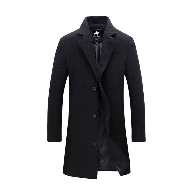Business overcoat in black