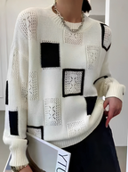 Printed round-neck jumper with classic print.