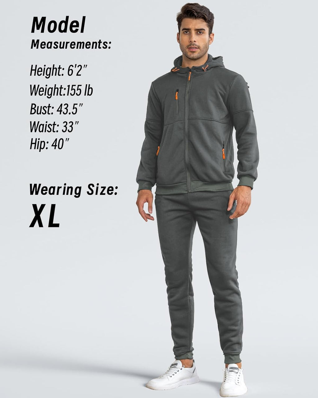 Tracksuit set slim fit breathable, matching pullover and joggers, gallery view 9