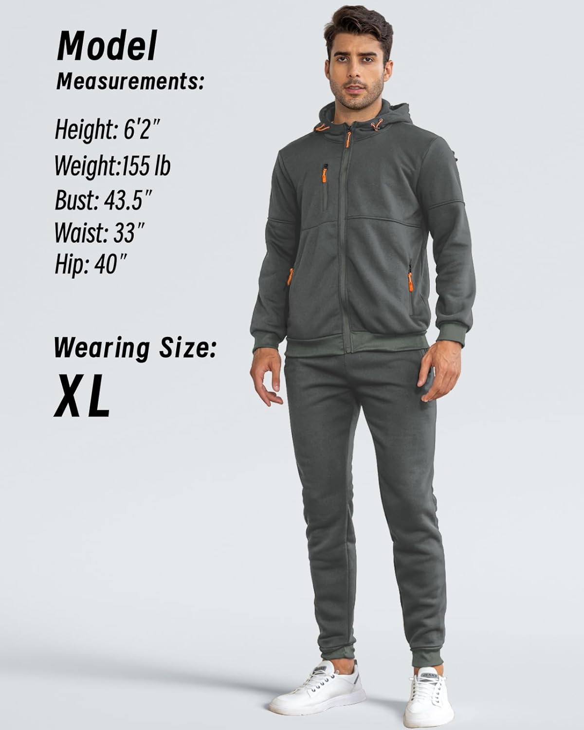 Tracksuit set slim fit breathable, matching pullover and joggers, gallery view 9