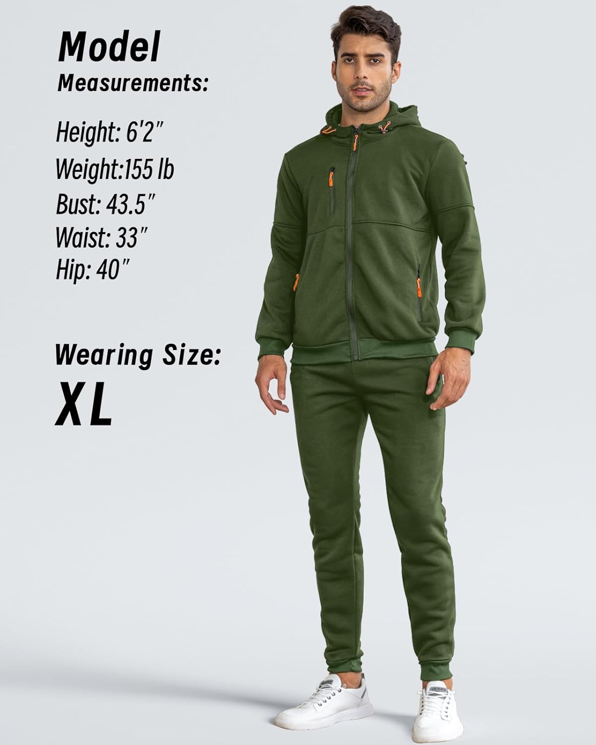 Tracksuit set slim fit breathable, matching pullover and joggers, gallery view 15