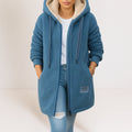 Cosy hooded fleece jacket.