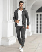 Tracksuit set slim fit breathable, matching pullover and joggers, gallery view 13