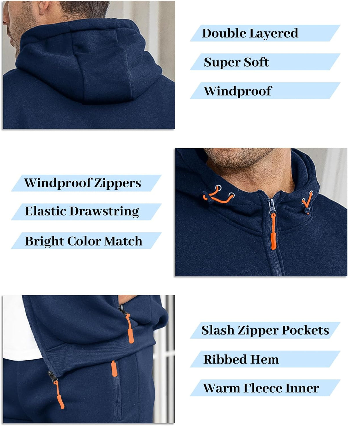 Tracksuit set slim fit breathable, matching pullover and joggers, gallery view 5