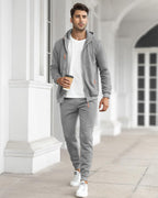 Tracksuit set slim fit breathable, matching pullover and joggers, gallery view 31