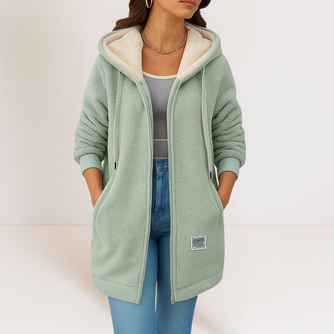 Fleece jacket detail.