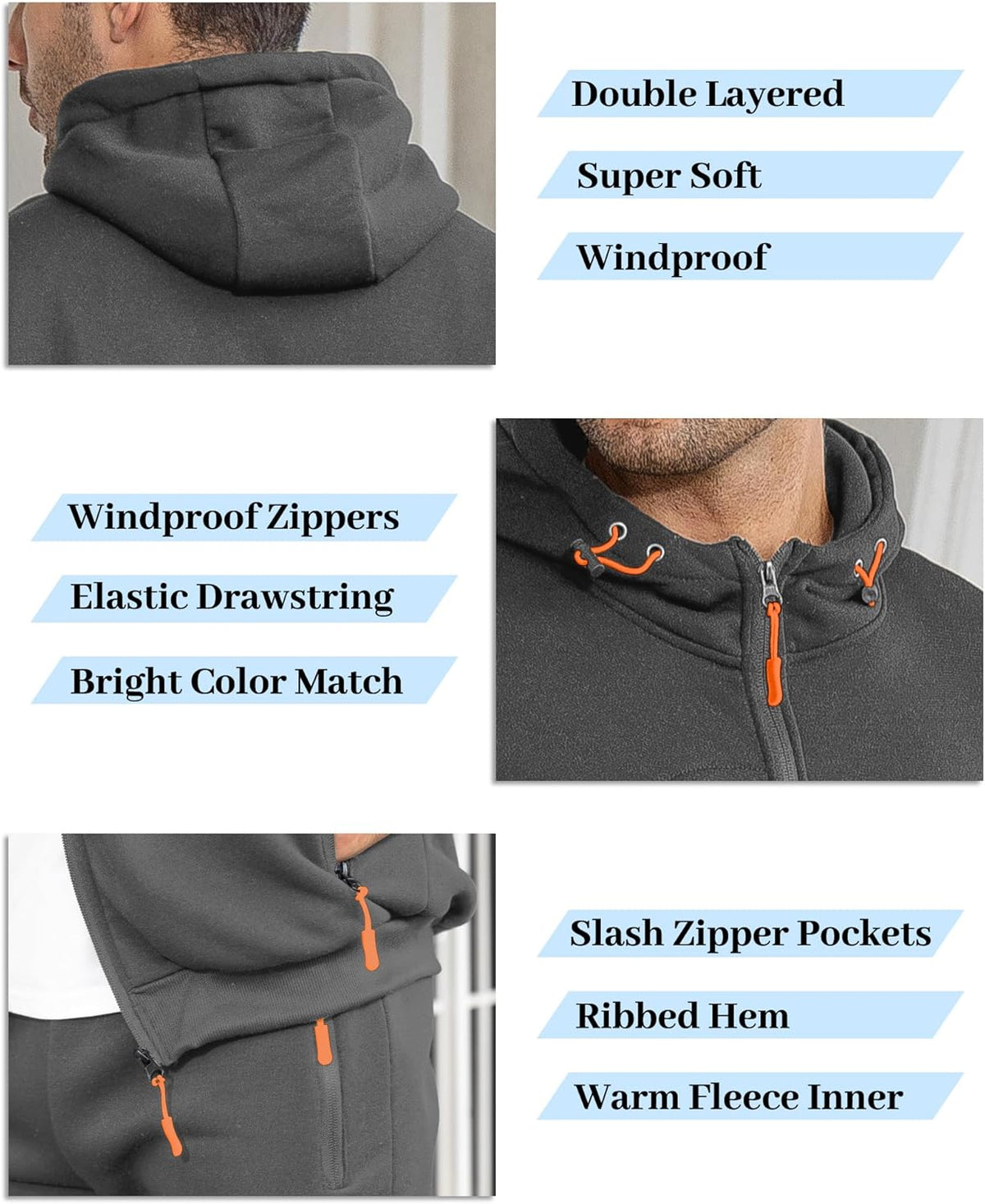 Tracksuit set slim fit breathable, matching pullover and joggers, gallery view 11