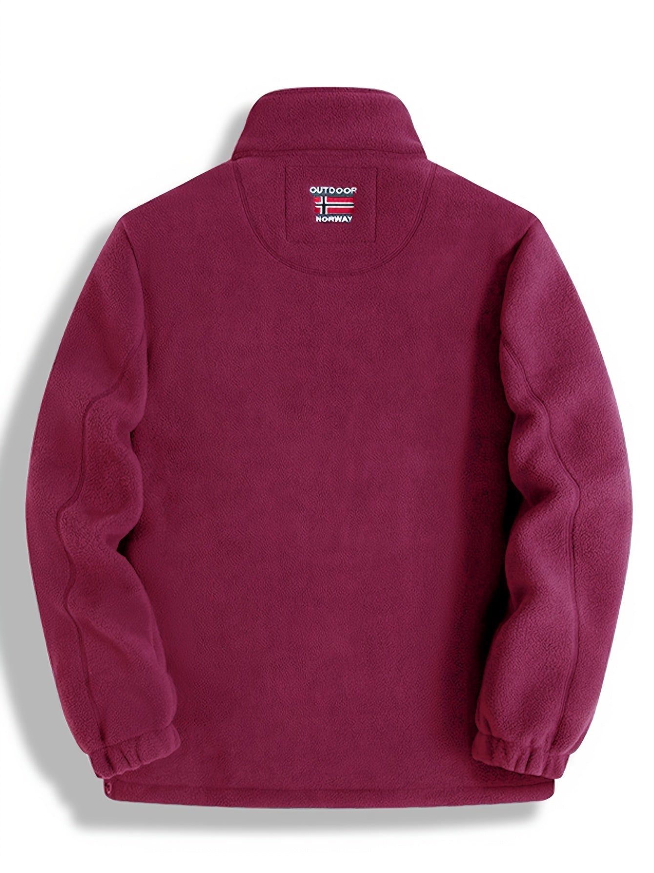 Fleece jacket high collar outdoor in navy, red, khaki, grey and black, extra product image.