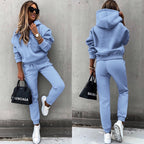 Soft jogging two-piece set in blue.