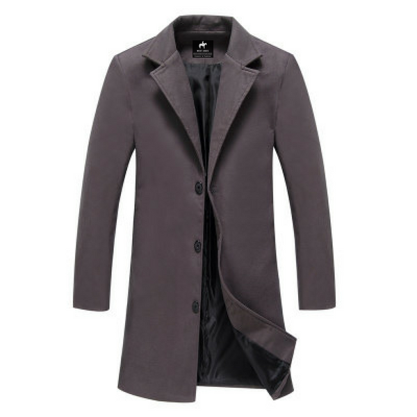 Business overcoat in dark gray