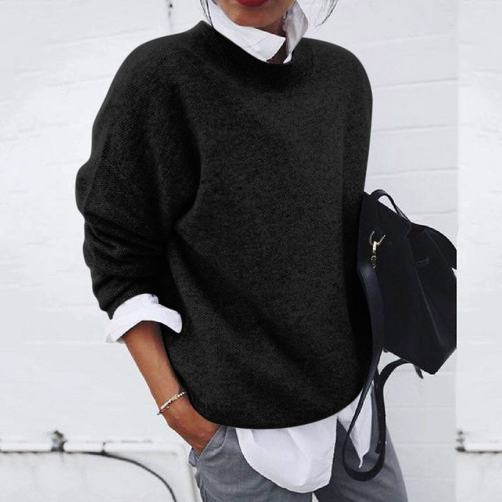 Elena Cashmere Sweater - Classic Round Neck, Soft Warm Knit for Elegant Style 3