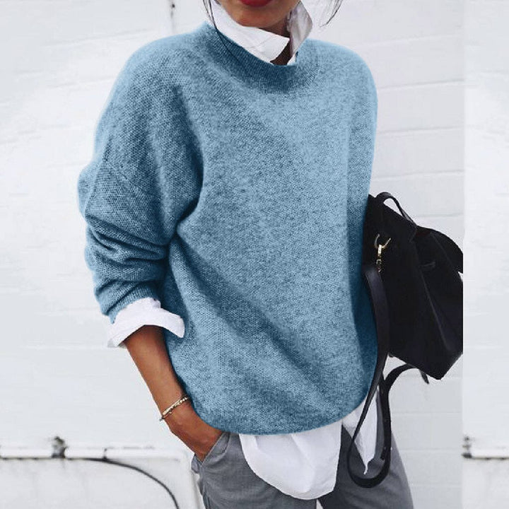 Elena Cashmere Sweater - Classic Round Neck, Soft Warm Knit for Elegant Style 5