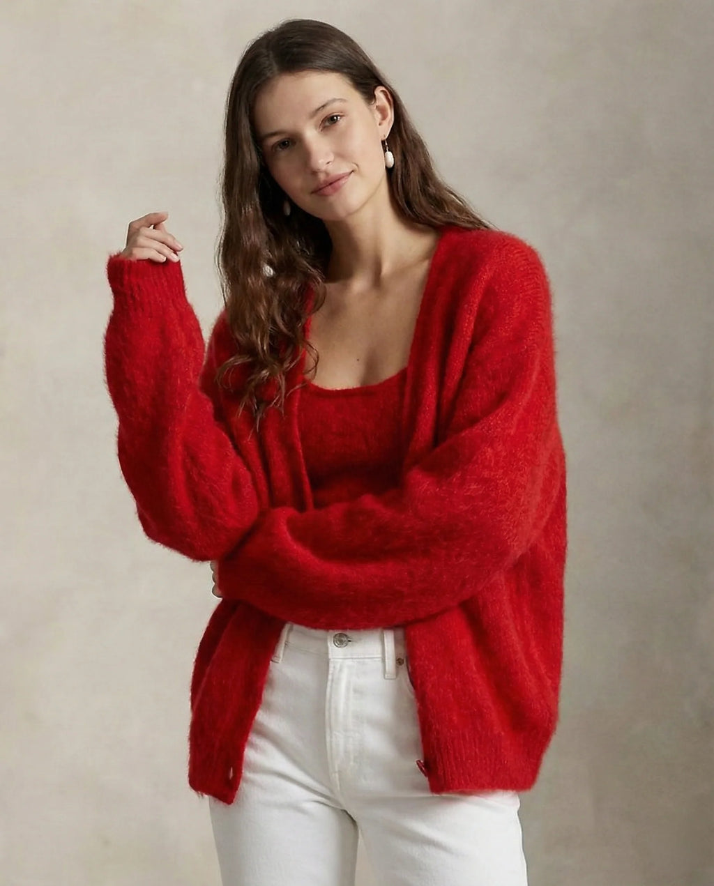 Oversized Fuzzy Knit Cardigan