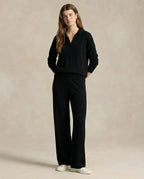 Polo-Collar Knit Two-Piece Set