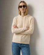 Relaxed Hooded Pullover Knit