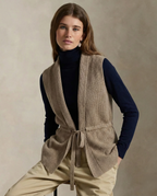 Belted Sleeveless Vest Knit