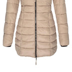 Hooded jacket with oversized fit and warm hood for all-season wear