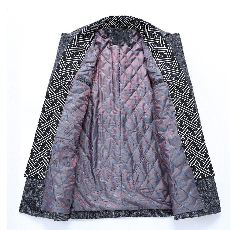 Long wool coat detail