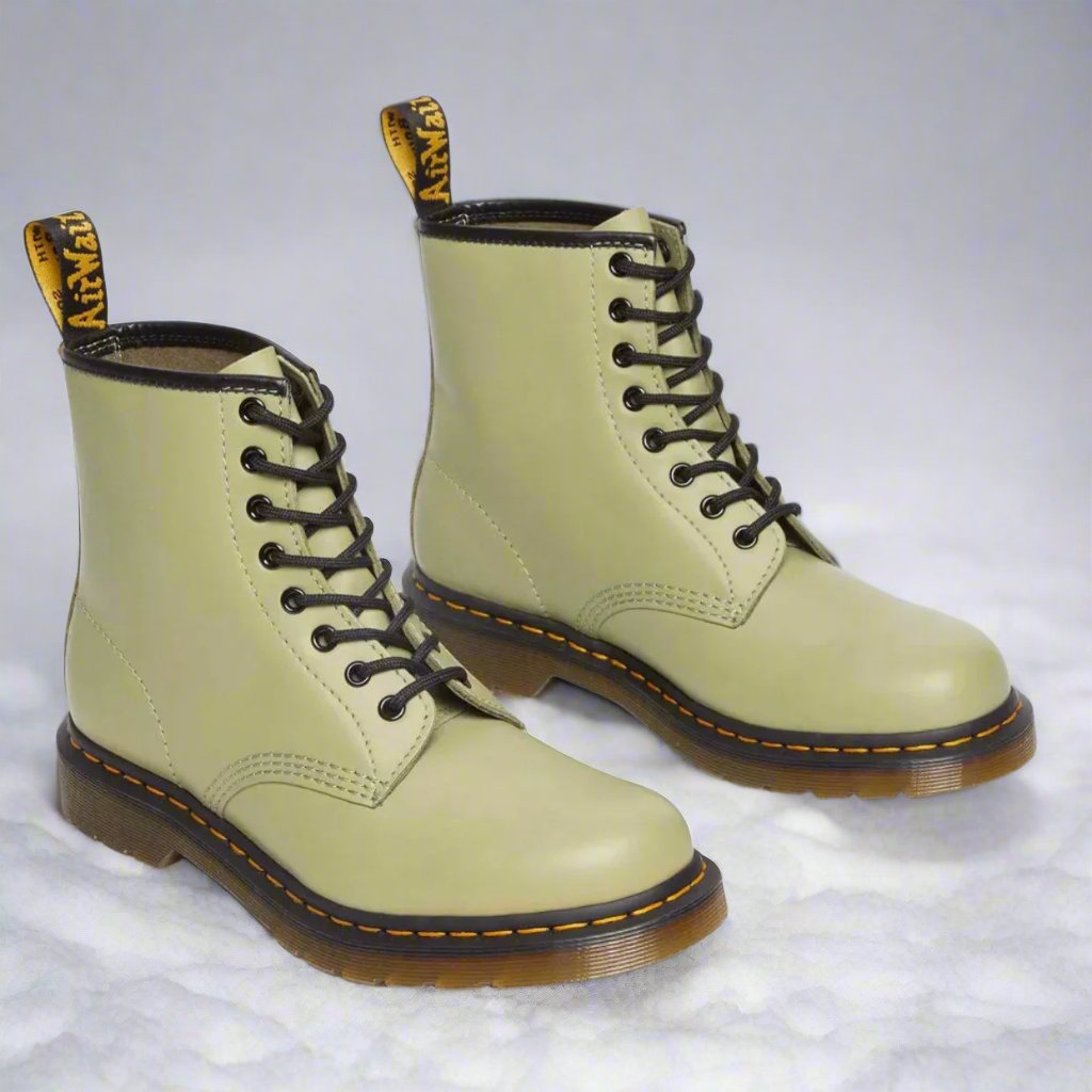 Lace up boots styled with jeans, full look