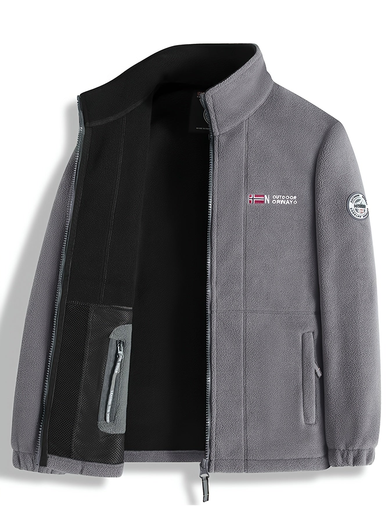Julius Outdoor Fleece Jacket - Soft Lightweight Warm with High Collar 10