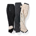 Thermal fleece-lined jogger pants, detail view of lining and pockets