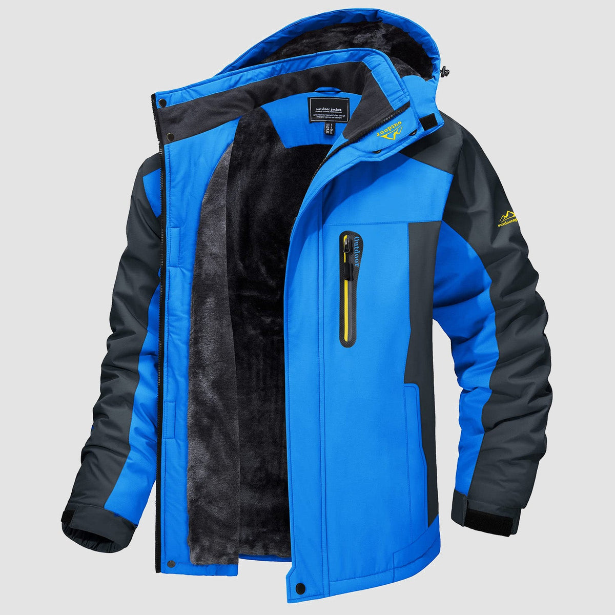 Water-resistant ski jacket in bright blue