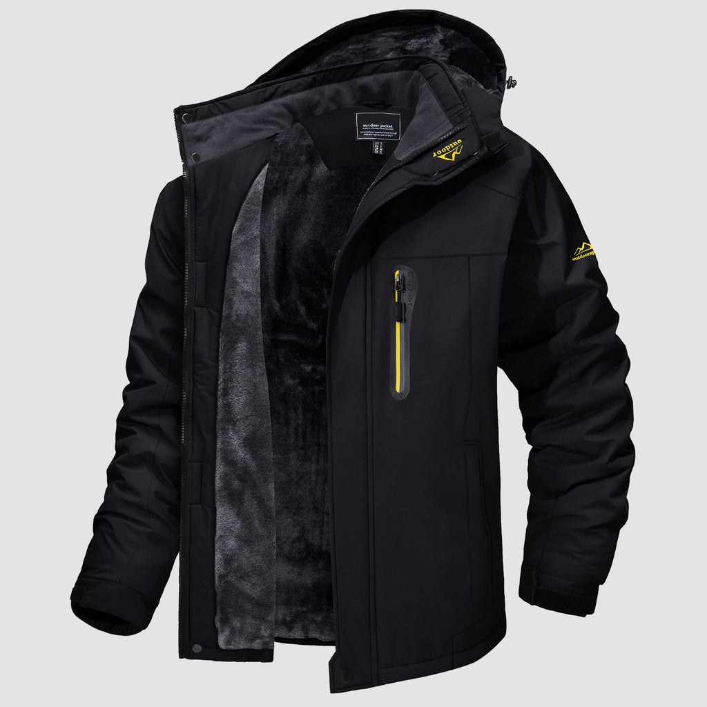 Water-resistant ski jacket in black