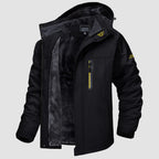 Water-resistant ski jacket in black