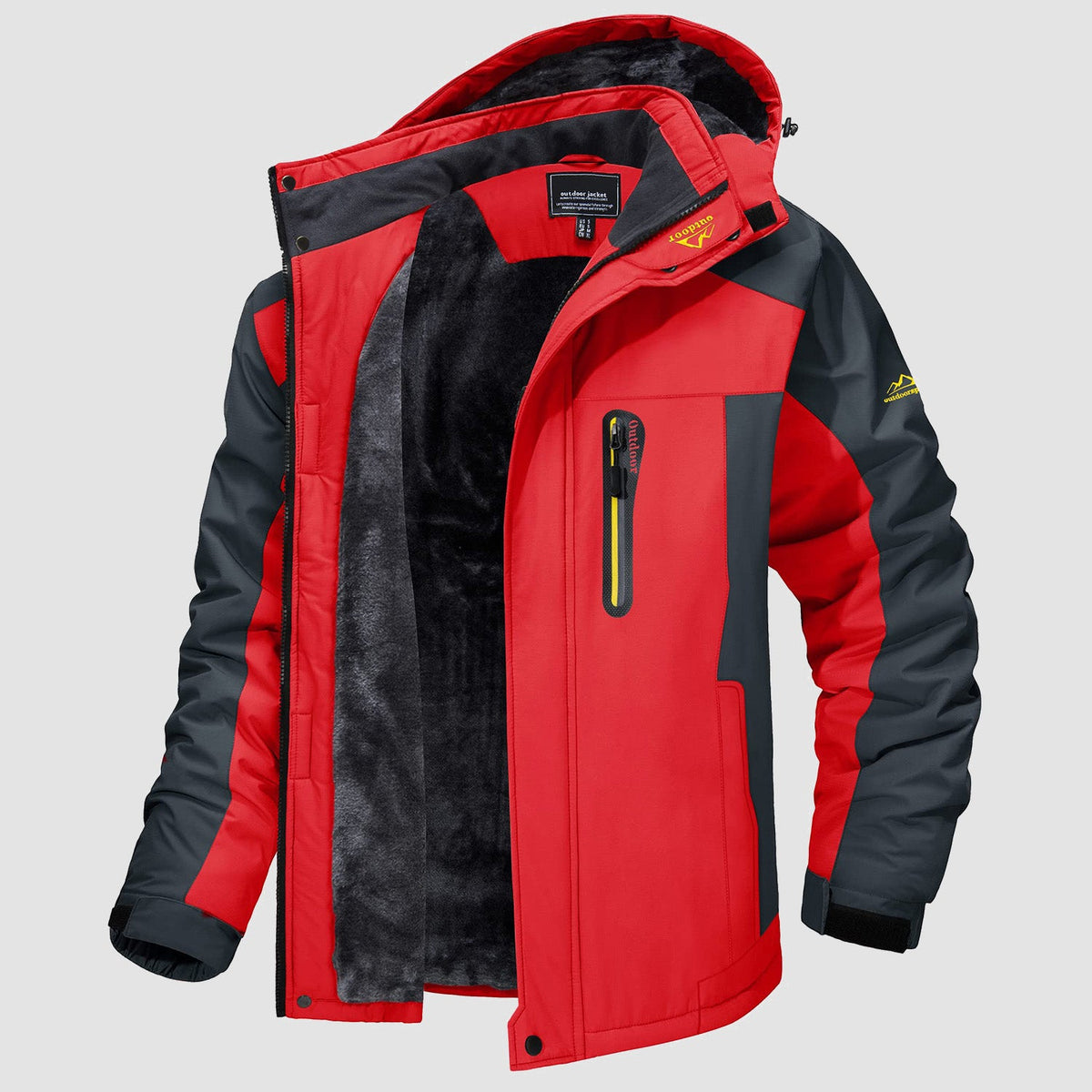 Water-resistant ski jacket in red