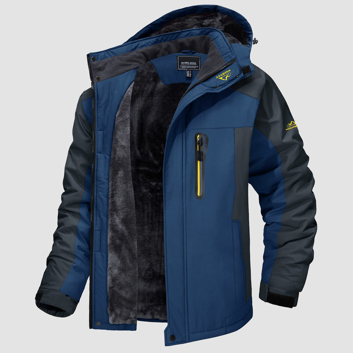 Water-resistant ski jacket in denim blue