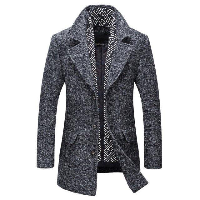 Long wool coat in gray