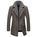 Long wool coat in coffee