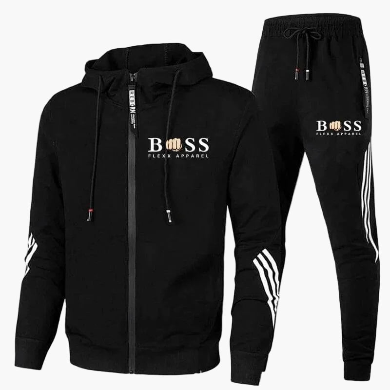 White tracksuit set, close-up of the drawstring hood detail