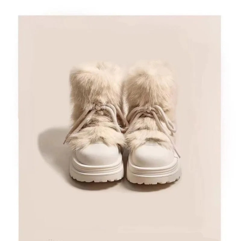 Faux-Fur Snow Boots Platform