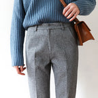 High-Waist Trousers Straight-Leg