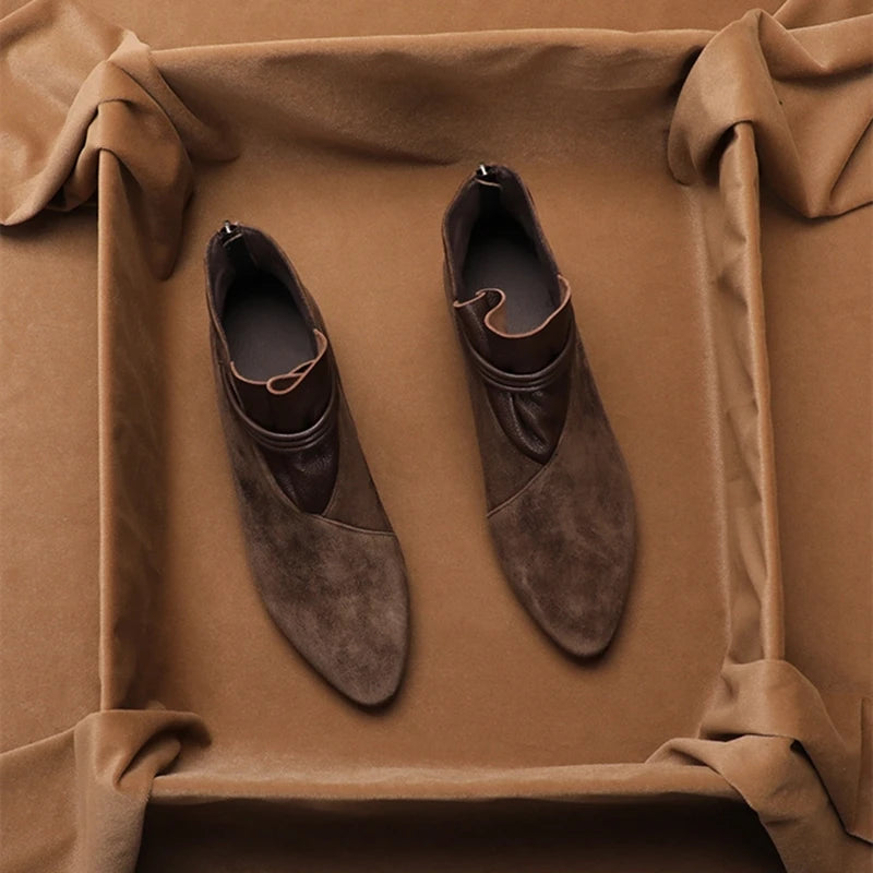 Pointed-Toe Ankle Boots
