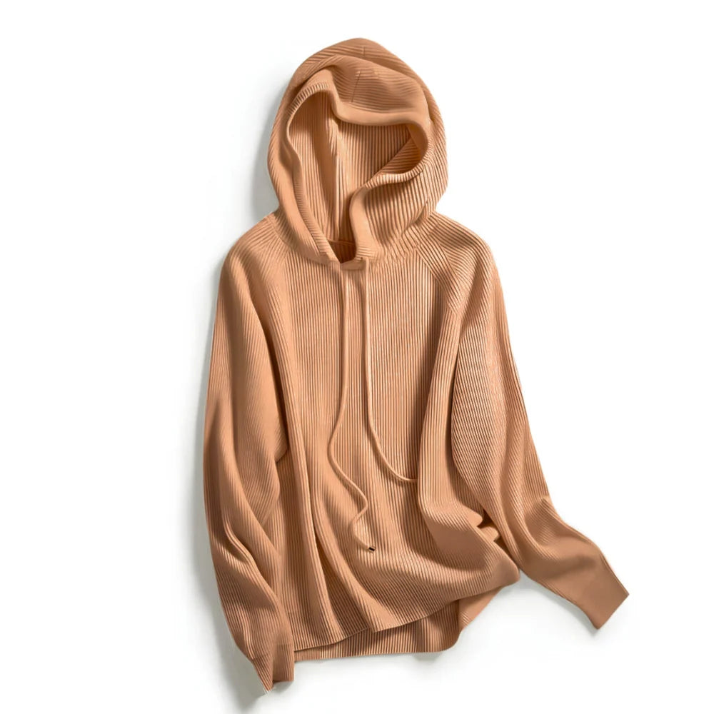 Relaxed Hooded Pullover Knit