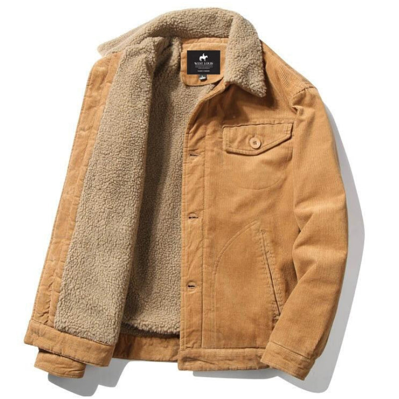 Corduroy jacket in khaki