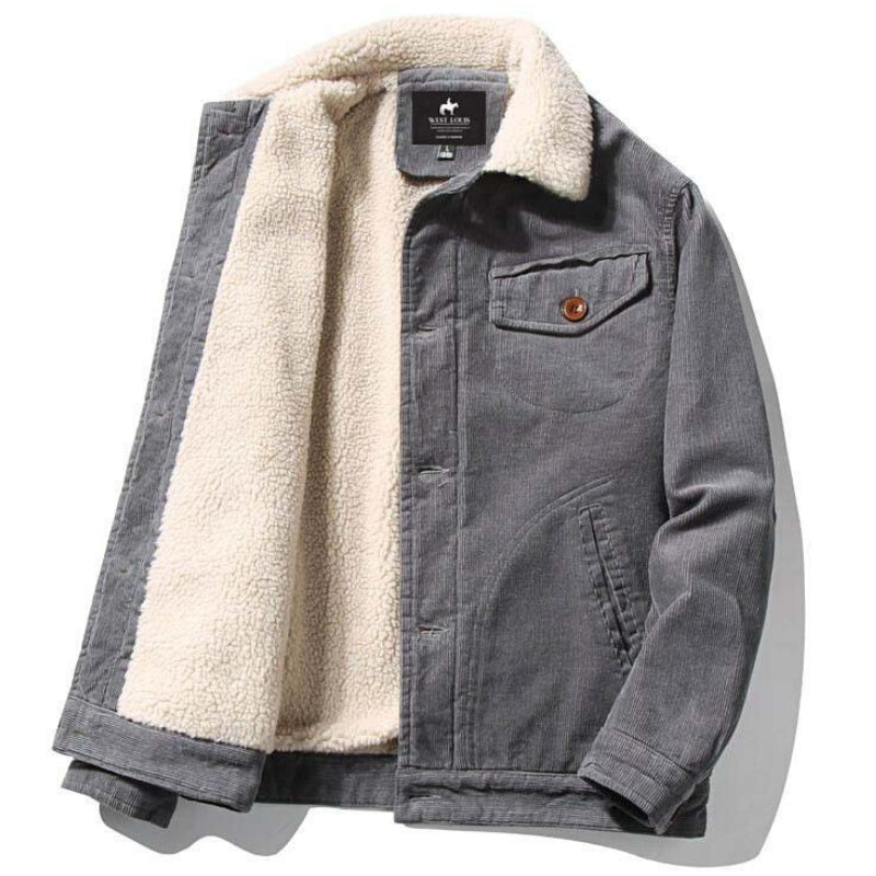 Corduroy jacket in gray