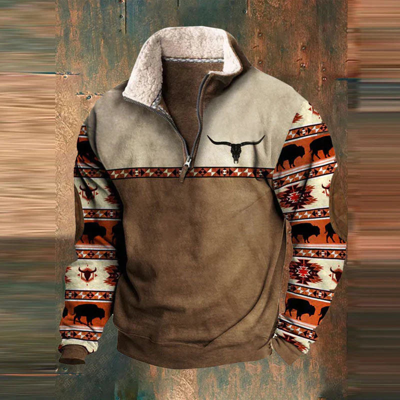 Dark brown zip-up knit sweater with full-zip front, shown in soft breathable knit