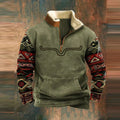 Green zip-up knit sweater with full-zip front, shown in soft breathable knit