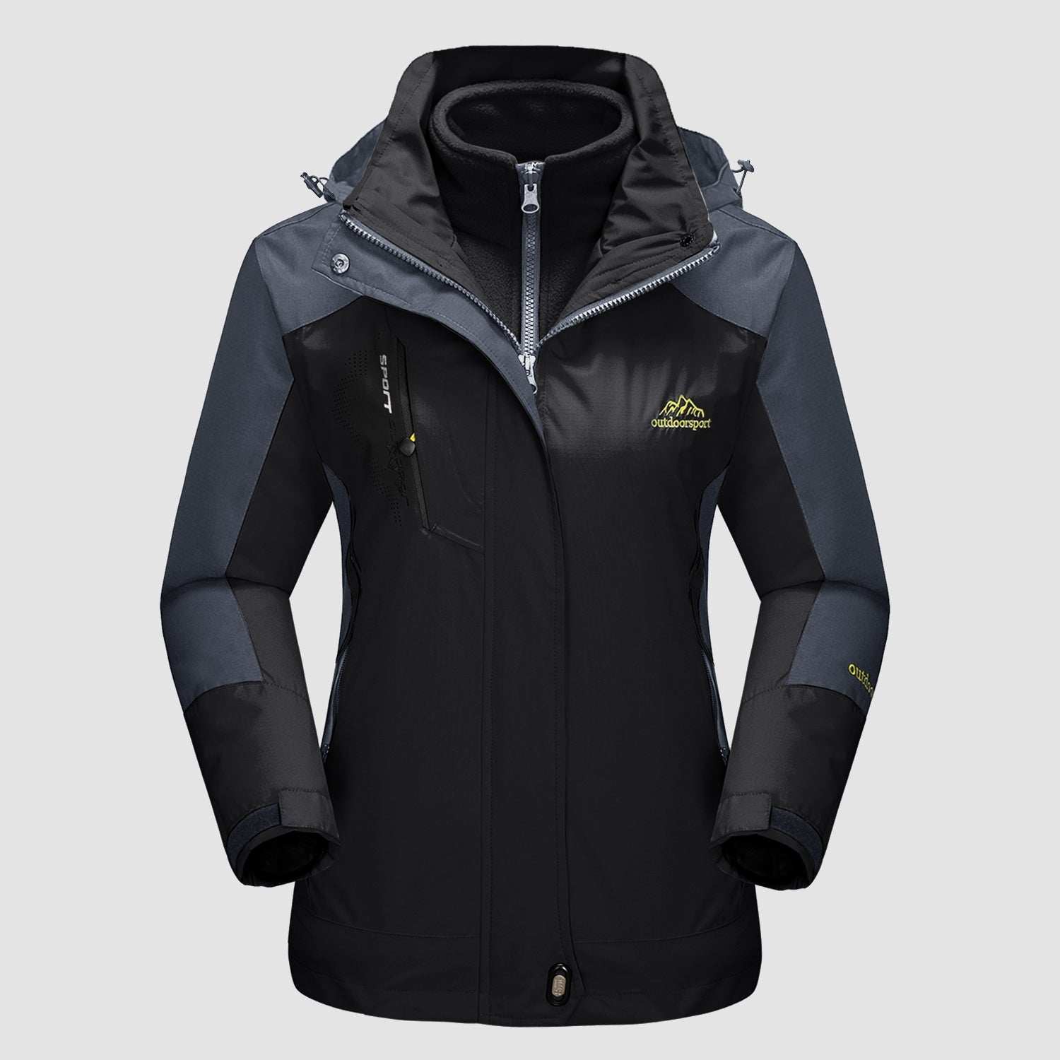 Ski jacket 3-in-1 waterproof fleece-lined, detail view 13