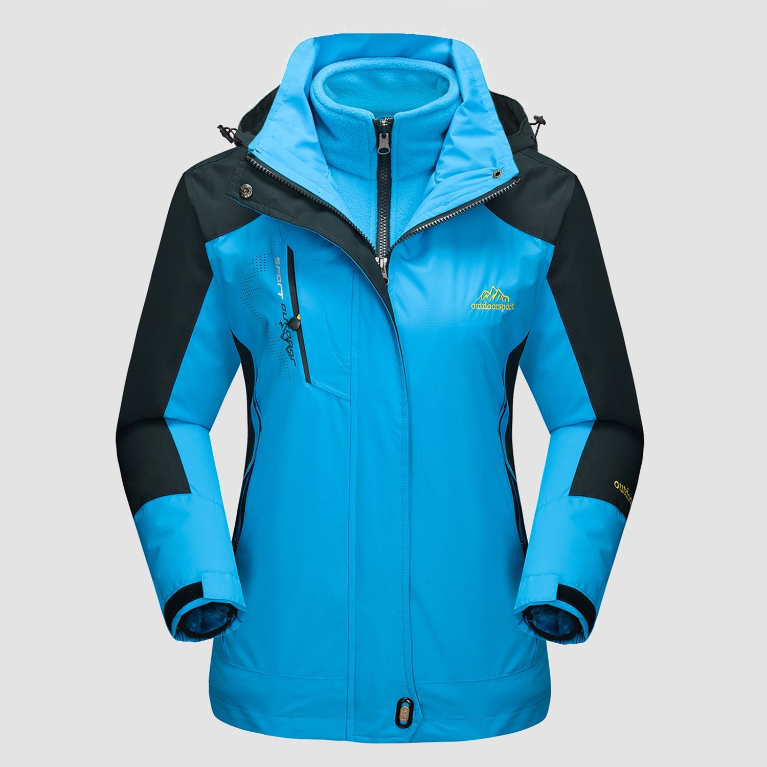 Ski jacket 3-in-1 waterproof fleece-lined, detail view 12