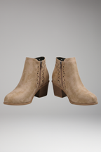 Laser-cut comfort boots with breathable upper, pair shown together