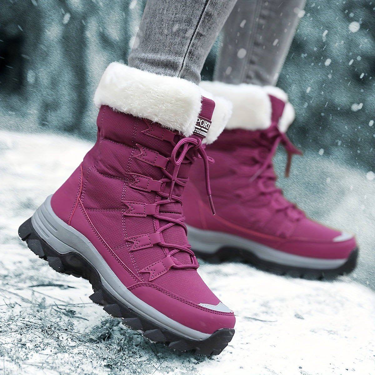 Winter boots waterproof insulated with anti-slip rubber sole, gallery view 11